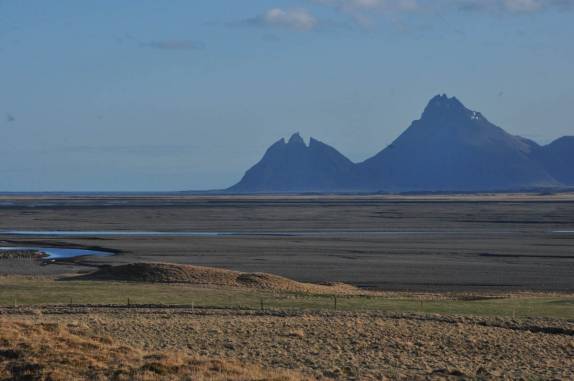 A grandiosa paisagem do sul da Islândia, entre Skaftafell e Breidalsvík